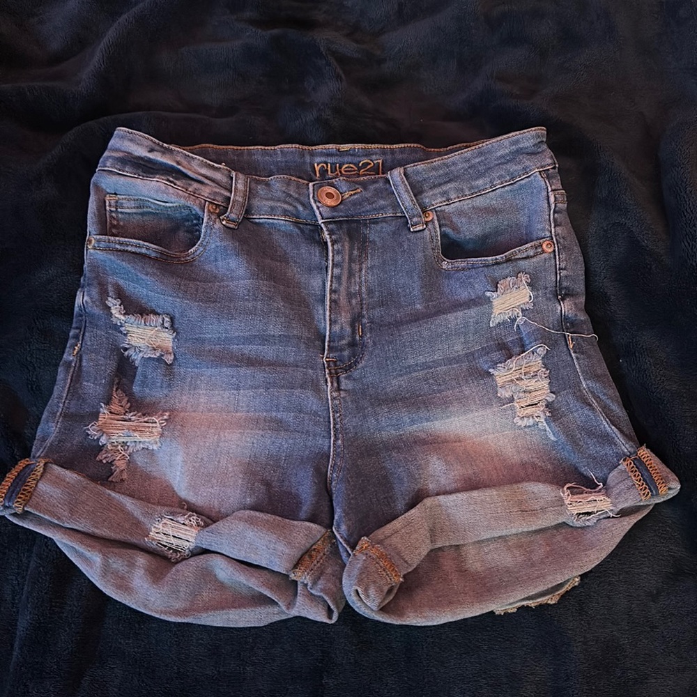 Rue21 high rise ripped shorts.